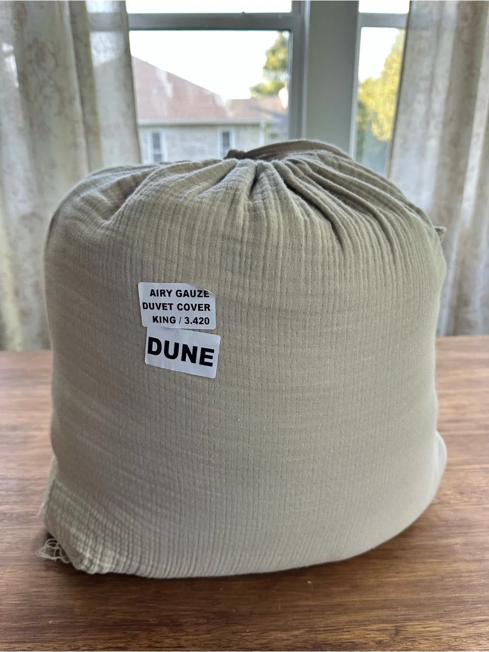 NWOT Quince Airy Gauze Cotton Duvet Cover In Dune - King/Cal King No Shams